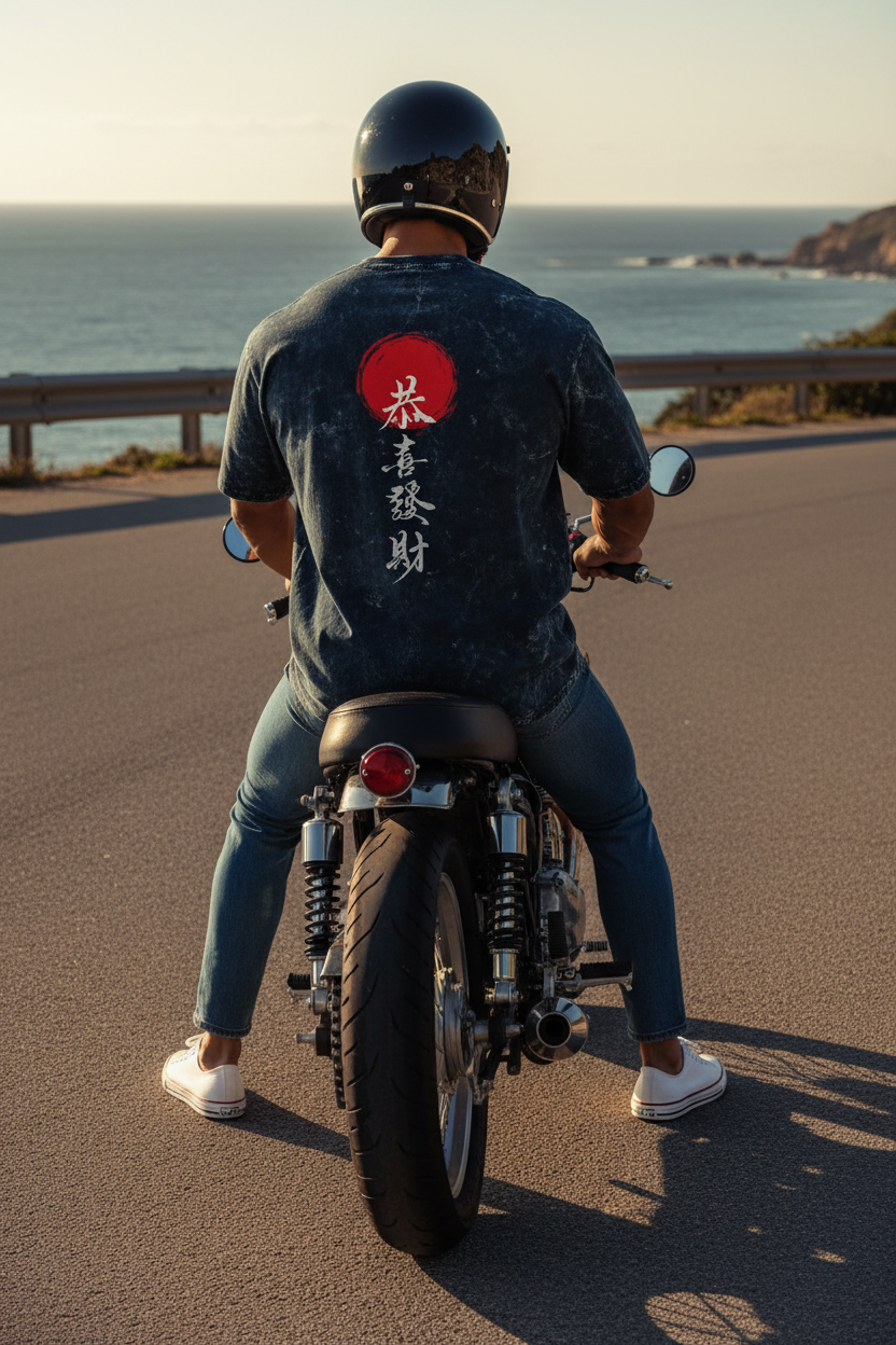 Acid Wash Cafe Racer Back